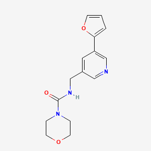 N-((5-(furan-2-yl)pyridin-3-yl)methyl)morpholine-4-carboxamide