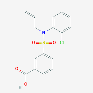 molecular formula C16H14ClNO4S B2367094 3-[(2-Chlorophenyl)(prop-2-en-1-yl)sulfamoyl]benzoic acid CAS No. 379726-49-5