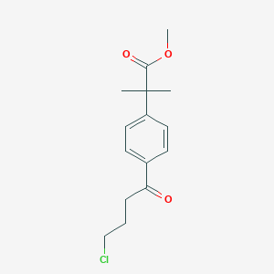 molecular formula C15H19ClO3 B023671 Methyl 2-(4-(4-chlorobutanoyl)phenyl)-2-methylpropanoate CAS No. 154477-54-0