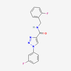 molecular formula C16H12F2N4O B2367101 N-(2-fluorobenzyl)-1-(3-fluorophenyl)-1H-1,2,3-triazole-4-carboxamide CAS No. 1226430-25-6