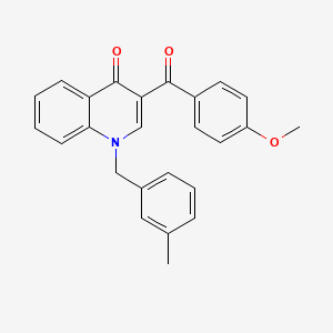 molecular formula C25H21NO3 B2367102 3-(4-methoxybenzoyl)-1-(3-methylbenzyl)quinolin-4(1H)-one CAS No. 866809-35-0
