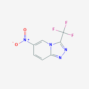 molecular formula C7H3F3N4O2 B2367108 6-Nitro-3-(trifluoromethyl)[1,2,4]triazolo[4,3-a]pyridine CAS No. 477889-67-1
