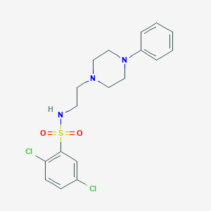 2,5-dichloro-N-(2-(4-phenylpiperazin-1-yl)ethyl)benzenesulfonamide