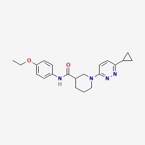 molecular formula C21H26N4O2 B2367125 1-(6-cyclopropylpyridazin-3-yl)-N-(4-ethoxyphenyl)piperidine-3-carboxamide CAS No. 2176069-90-0