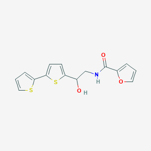 molecular formula C15H13NO3S2 B2367126 N-(2-{[2,2'-bithiophene]-5-yl}-2-hydroxyethyl)furan-2-carboxamide CAS No. 2097883-77-5