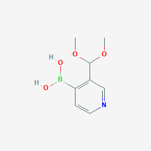 molecular formula C8H12BNO4 B2367130 (3-(Dimethoxymethyl)pyridin-4-yl)boronic acid CAS No. 2377605-93-9