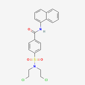 molecular formula C21H20Cl2N2O3S B2367135 4-[双(2-氯乙基)磺酰氨基]-N-萘-1-基苯甲酰胺 CAS No. 314076-24-9