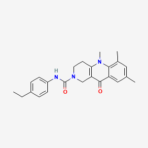 N-(4-ethylphenyl)-5,6,8-trimethyl-10-oxo-3,4-dihydro-1H-benzo[b][1,6]naphthyridine-2-carboxamide