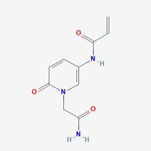 molecular formula C10H11N3O3 B2367140 N-[1-(2-Amino-2-oxoethyl)-6-oxopyridin-3-yl]prop-2-enamide CAS No. 2361638-45-9