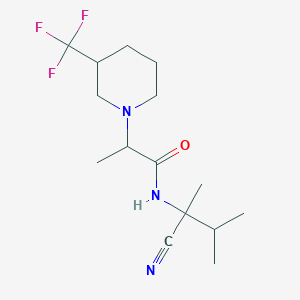 molecular formula C15H24F3N3O B2367142 N-(1-cyano-1,2-dimethylpropyl)-2-[3-(trifluoromethyl)piperidin-1-yl]propanamide CAS No. 1188294-48-5