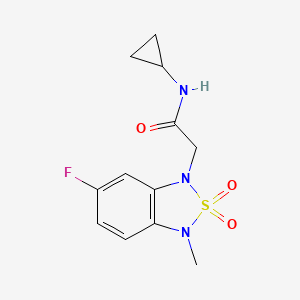 N-cyclopropyl-2-(6-fluoro-3-methyl-2,2-dioxidobenzo[c][1,2,5]thiadiazol-1(3H)-yl)acetamide