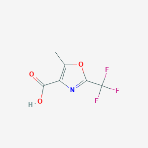 molecular formula C6H4F3NO3 B2367160 5-Methyl-2-(trifluoromethyl)-1,3-oxazole-4-carboxylic acid CAS No. 1240606-88-5