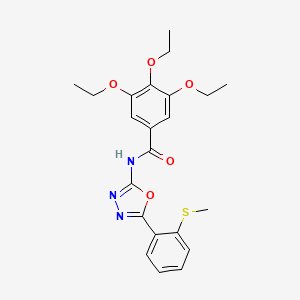 3,4,5-triethoxy-N-(5-(2-(methylthio)phenyl)-1,3,4-oxadiazol-2-yl)benzamide