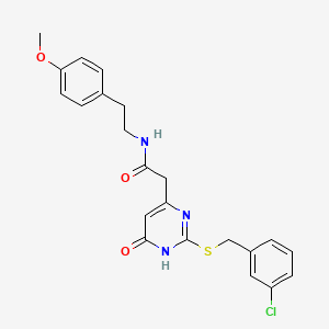 2-(2-((3-chlorobenzyl)thio)-6-oxo-1,6-dihydropyrimidin-4-yl)-N-(4-methoxyphenethyl)acetamide