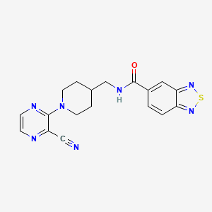 N-((1-(3-cyanopyrazin-2-yl)piperidin-4-yl)methyl)benzo[c][1,2,5]thiadiazole-5-carboxamide
