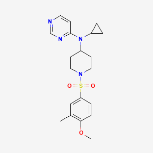 N-Cyclopropyl-N-[1-(4-methoxy-3-methylphenyl)sulfonylpiperidin-4-yl]pyrimidin-4-amine