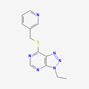 3-ethyl-7-((pyridin-3-ylmethyl)thio)-3H-[1,2,3]triazolo[4,5-d]pyrimidine