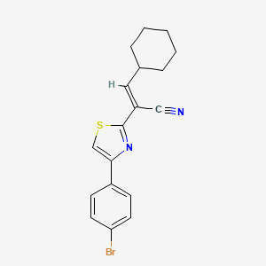 (E)-2-(4-(4-bromophenyl)thiazol-2-yl)-3-cyclohexylacrylonitrile