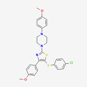 1-[5-[(4-Chlorophenyl)sulfanyl]-4-(4-methoxyphenyl)-1,3-thiazol-2-yl]-4-(4-methoxyphenyl)piperazine
