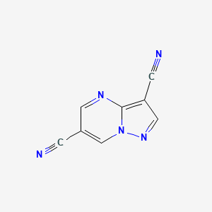 molecular formula C8H3N5 B2367203 Pyrazolo[1,5-a]pyrimidine-3,6-dicarbonitrile CAS No. 339029-86-6