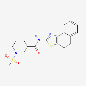 molecular formula C18H21N3O3S2 B2367207 N-(4,5-dihydronaphtho[1,2-d]thiazol-2-yl)-1-(methylsulfonyl)piperidine-3-carboxamide CAS No. 1060164-75-1
