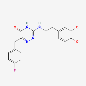 3-((3,4-dimethoxyphenethyl)amino)-6-(4-fluorobenzyl)-1,2,4-triazin-5(4H)-one