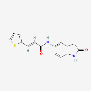 (E)-N-(2-oxoindolin-5-yl)-3-(thiophen-2-yl)acrylamide