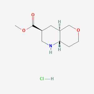 molecular formula C10H18ClNO3 B2367227 Methyl (3S,4aR,8aS)-2,3,4,4a,5,7,8,8a-octahydro-1H-pyrano[4,3-b]pyridine-3-carboxylate;hydrochloride CAS No. 2378490-32-3