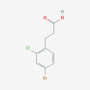 molecular formula C9H8BrClO2 B2367229 3-(4-Bromo-2-chlorophenyl)propanoic acid CAS No. 1261725-56-7