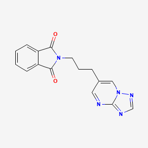 molecular formula C16H13N5O2 B2367235 2-(3-([1,2,4]Triazolo[1,5-a]pyrimidin-6-yl)propyl)isoindolin-1,3-dion CAS No. 1795482-35-7