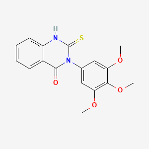 molecular formula C17H16N2O4S B2367241 2-mercapto-3-(3,4,5-trimethoxyphenyl)quinazolin-4(3H)-one CAS No. 676588-99-1