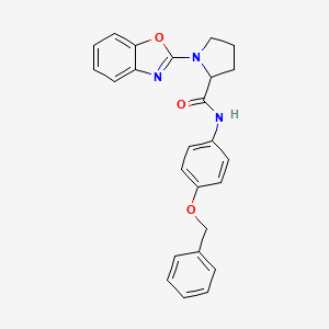 1-(1,3-benzoxazol-2-yl)-N-[4-(benzyloxy)phenyl]pyrrolidine-2-carboxamide