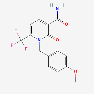 1-(4-Methoxybenzyl)-2-oxo-6-(trifluoromethyl)-1,2-dihydro-3-pyridinecarboxamide