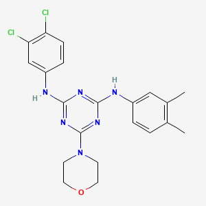 N2-(3,4-dichlorophenyl)-N4-(3,4-dimethylphenyl)-6-morpholino-1,3,5-triazine-2,4-diamine