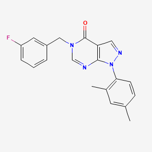 1-(2,4-Dimethylphenyl)-5-[(3-fluorophenyl)methyl]pyrazolo[3,4-d]pyrimidin-4-one