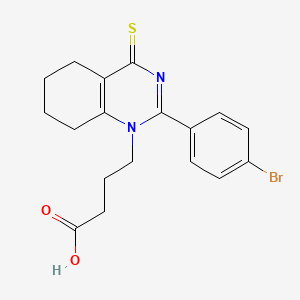 4-[2-(4-bromophenyl)-4-sulfanylidene-5,6,7,8-tetrahydroquinazolin-1-yl]butanoic Acid