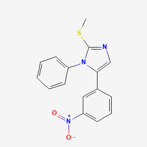 2-(methylthio)-5-(3-nitrophenyl)-1-phenyl-1H-imidazole