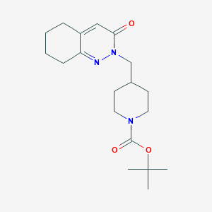 molecular formula C19H29N3O3 B2367270 Tert-butyl 4-[(3-oxo-5,6,7,8-tetrahydrocinnolin-2-yl)methyl]piperidine-1-carboxylate CAS No. 2379996-86-6