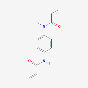 molecular formula C13H16N2O2 B2367278 N-Methyl-N-[4-(prop-2-enoylamino)phenyl]propanamide CAS No. 2361656-02-0