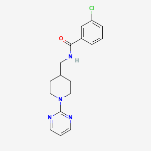 3-chloro-N-((1-(pyrimidin-2-yl)piperidin-4-yl)methyl)benzamide