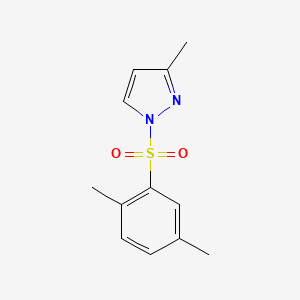 molecular formula C12H14N2O2S B2367287 1-(2,5-Dimethylphenyl)sulfonyl-3-methylpyrazole CAS No. 1002513-67-8