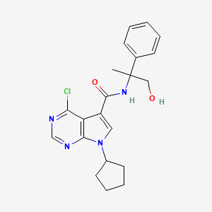 4-Chloro-7-cyclopentyl-N-(1-hydroxy-2-phenylpropan-2-yl)pyrrolo[2,3-d]pyrimidine-5-carboxamide