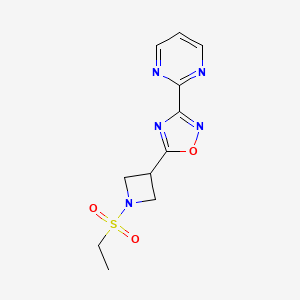 5-(1-(Ethylsulfonyl)azetidin-3-yl)-3-(pyrimidin-2-yl)-1,2,4-oxadiazole
