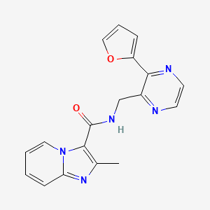 N-((3-(furan-2-yl)pyrazin-2-yl)methyl)-2-methylimidazo[1,2-a]pyridine-3-carboxamide