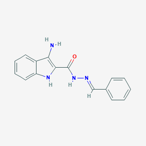 molecular formula C16H24N2O2 B236732 2-Benzyliden-1-(3-aminoindol)-2-carbohydrazide CAS No. 135086-99-6
