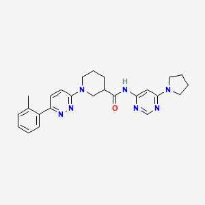 N-(6-(pyrrolidin-1-yl)pyrimidin-4-yl)-1-(6-(o-tolyl)pyridazin-3-yl)piperidine-3-carboxamide