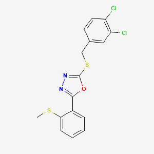 2-[(3,4-Dichlorobenzyl)sulfanyl]-5-[2-(methylsulfanyl)phenyl]-1,3,4-oxadiazole