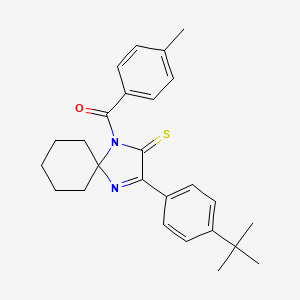 3-(4-Tert-butylphenyl)-1-(4-methylbenzoyl)-1,4-diazaspiro[4.5]dec-3-ene-2-thione