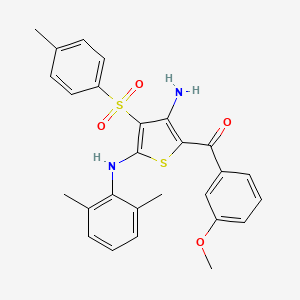 (3-Amino-5-((2,6-dimethylphenyl)amino)-4-tosylthiophen-2-yl)(3-methoxyphenyl)methanone