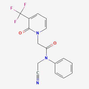 N-(cyanomethyl)-2-[2-oxo-3-(trifluoromethyl)-1,2-dihydropyridin-1-yl]-N-phenylacetamide